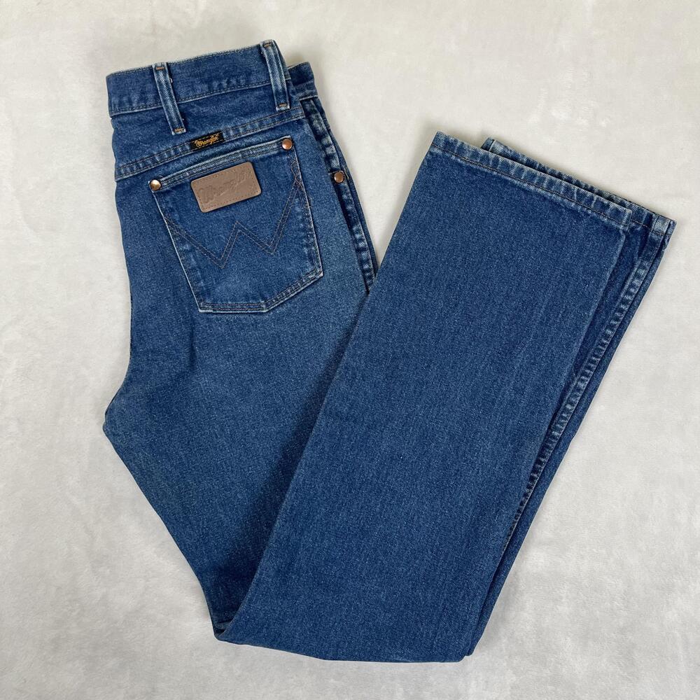 Wrangler Jeans Mens 30x34 Blue Regular Straight Classic Denim Medium Wash READ